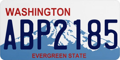 WA license plate ABP2185