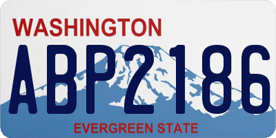 WA license plate ABP2186