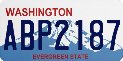 WA license plate ABP2187