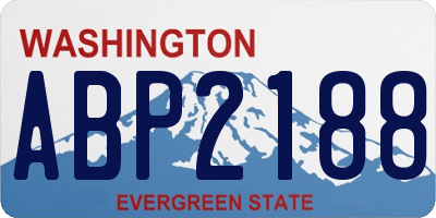 WA license plate ABP2188