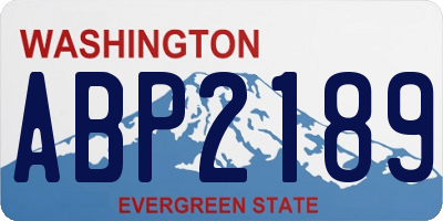 WA license plate ABP2189