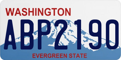 WA license plate ABP2190