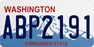 WA license plate ABP2191