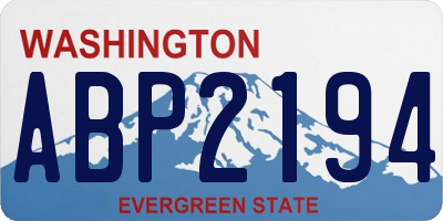WA license plate ABP2194