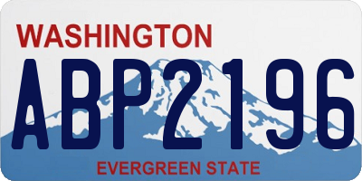 WA license plate ABP2196