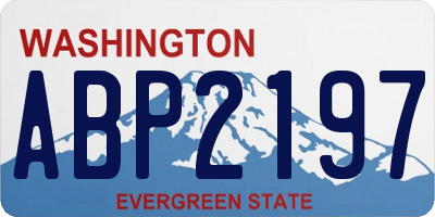 WA license plate ABP2197