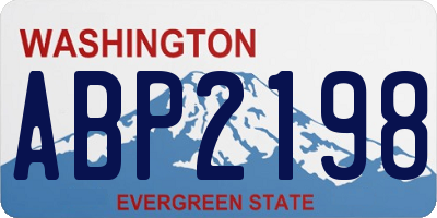 WA license plate ABP2198