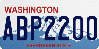 WA license plate ABP2200