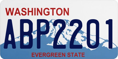 WA license plate ABP2201