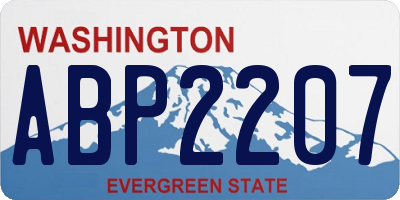 WA license plate ABP2207