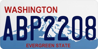 WA license plate ABP2208