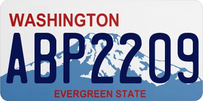 WA license plate ABP2209