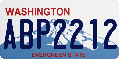 WA license plate ABP2212