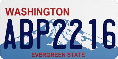 WA license plate ABP2216