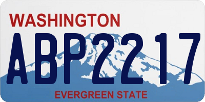 WA license plate ABP2217