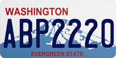 WA license plate ABP2220