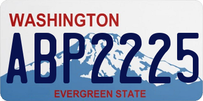 WA license plate ABP2225