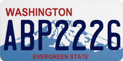 WA license plate ABP2226