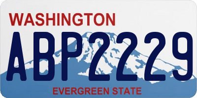 WA license plate ABP2229