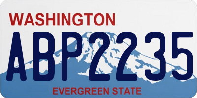 WA license plate ABP2235