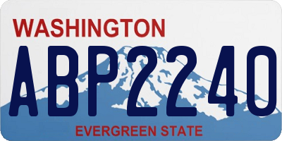 WA license plate ABP2240