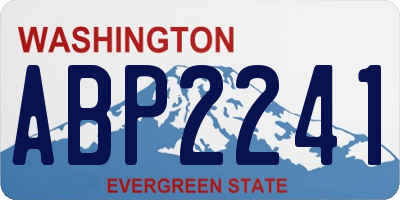 WA license plate ABP2241