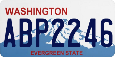 WA license plate ABP2246