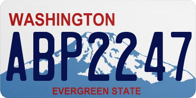 WA license plate ABP2247