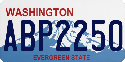 WA license plate ABP2250