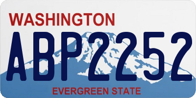 WA license plate ABP2252