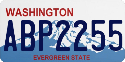 WA license plate ABP2255