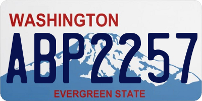 WA license plate ABP2257