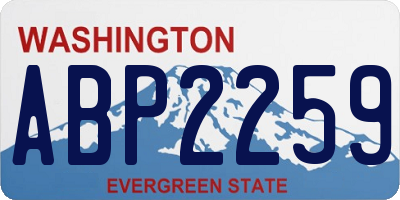 WA license plate ABP2259