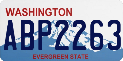 WA license plate ABP2263