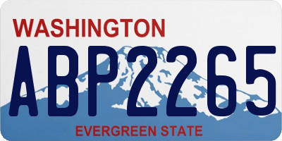 WA license plate ABP2265