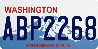WA license plate ABP2268