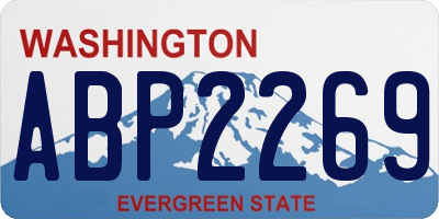 WA license plate ABP2269