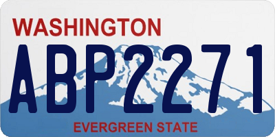 WA license plate ABP2271