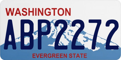 WA license plate ABP2272