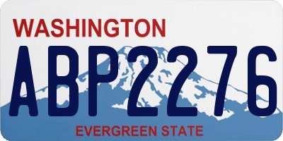 WA license plate ABP2276