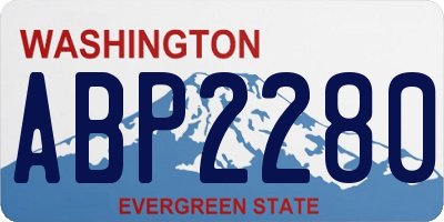WA license plate ABP2280