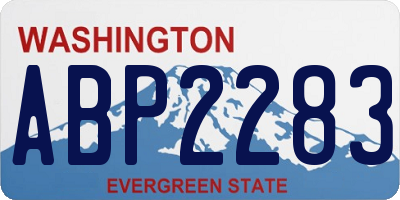 WA license plate ABP2283