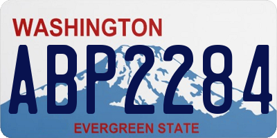 WA license plate ABP2284