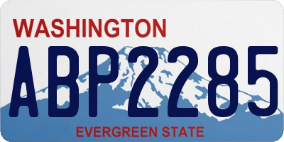 WA license plate ABP2285