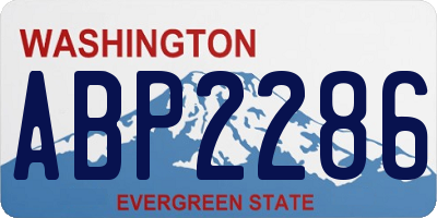 WA license plate ABP2286