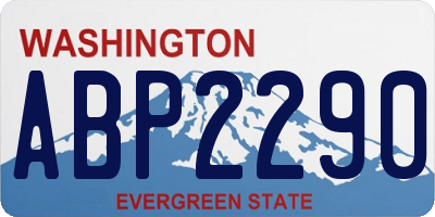 WA license plate ABP2290