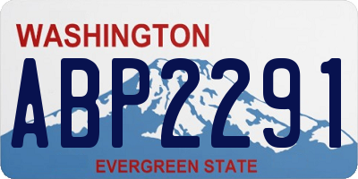 WA license plate ABP2291