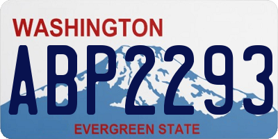 WA license plate ABP2293