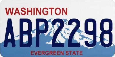 WA license plate ABP2298