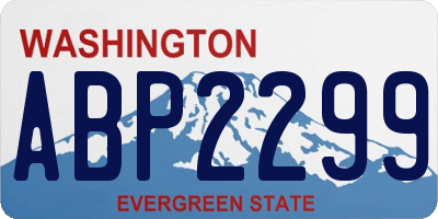 WA license plate ABP2299